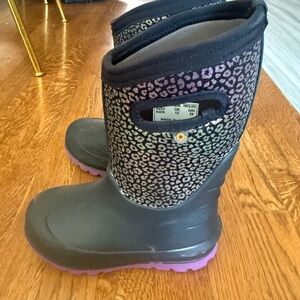 Bogs Kids Leopard Print Rain Boots